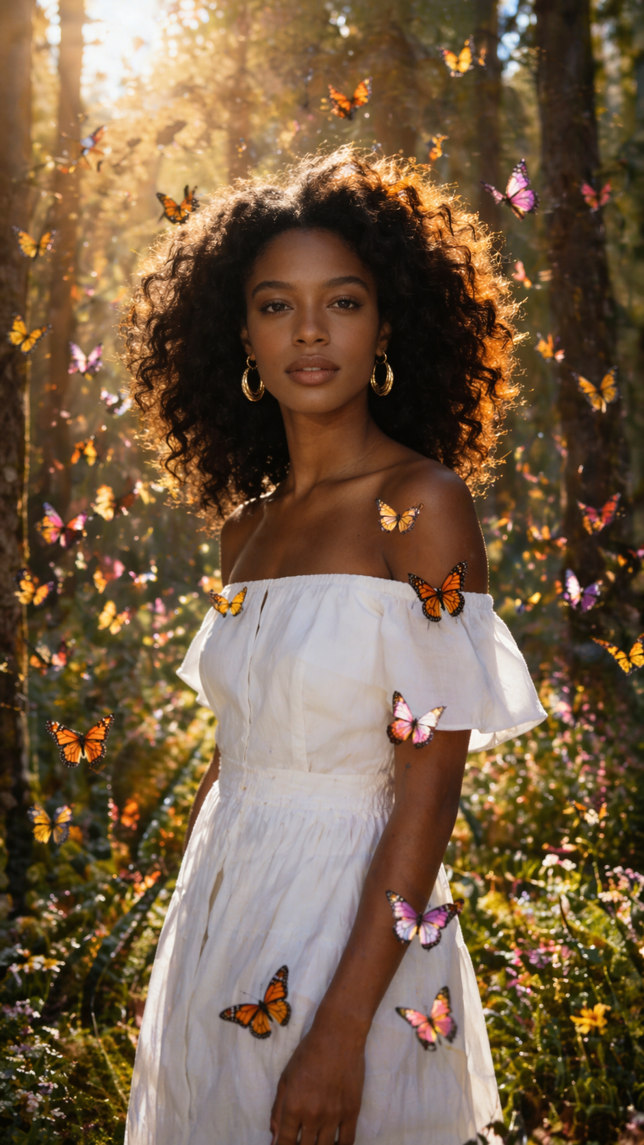 Enchanted Forest Butterfly Portrait - AI Image Prompt