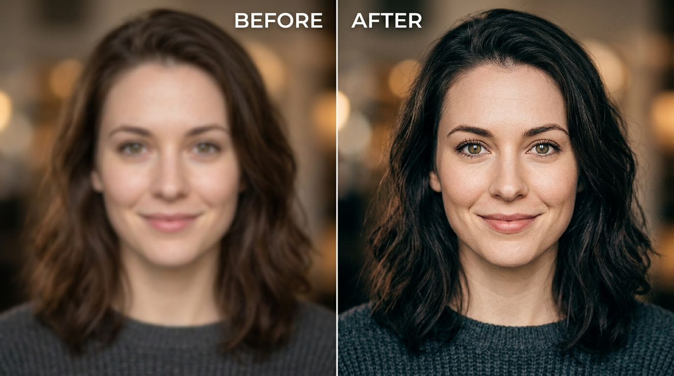 Recover Natural Facial Detail Without Changing Identity
