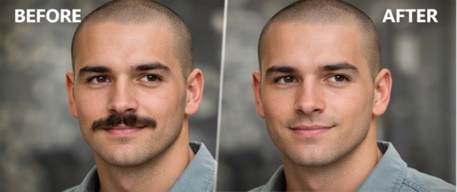 Remove Mustache From Photo Instantly With AI